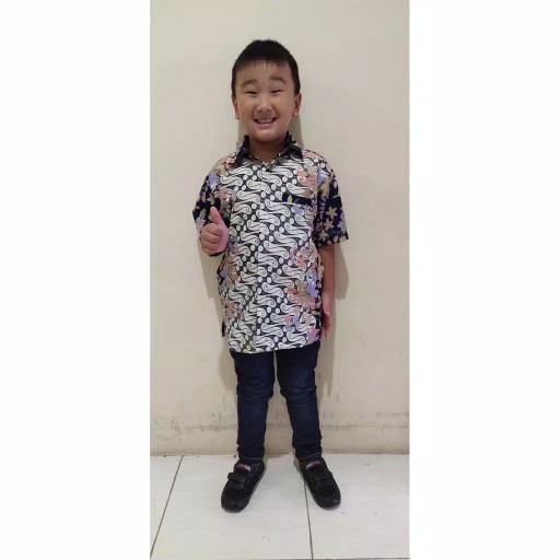 Sb Collection Atasan Kemeja Rio Lengan Pendek Batik Anak Laki-laki