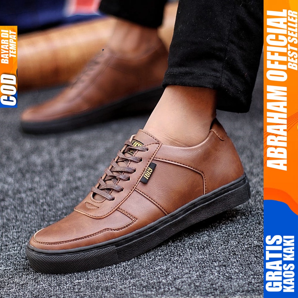 Abraham Auguts - Sepatu Formal Pria Casual Hitam