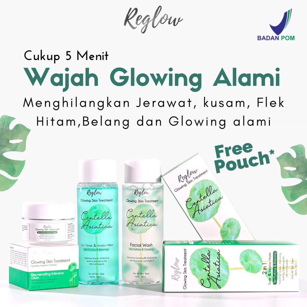 REGLOW Glowing Skin Treatment Paket Lengkap ORIGINAL 100% BPOM Skincare dr Shindy Putri Pemutih Pencerah Wajah Free Pouch Premium Termurah-3