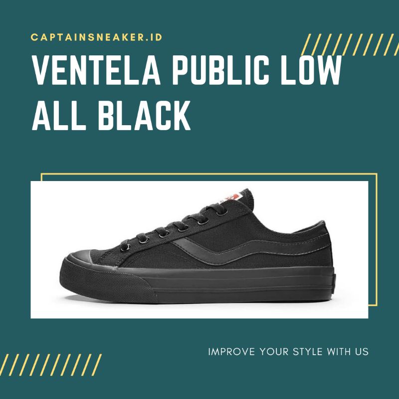 [Public low series] Ventela public low full black | 36-43
