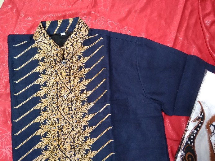 Batik Solo Setelan Sarung Kemeja Koko (free Gift)
