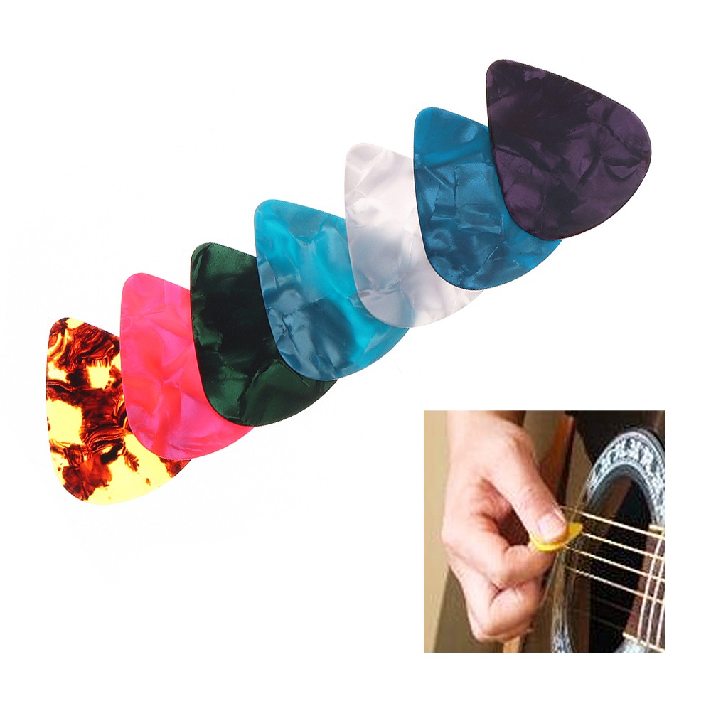 Mediator Celluloid Picks Gitar Warna-Warni 096mm Untuk Gitar