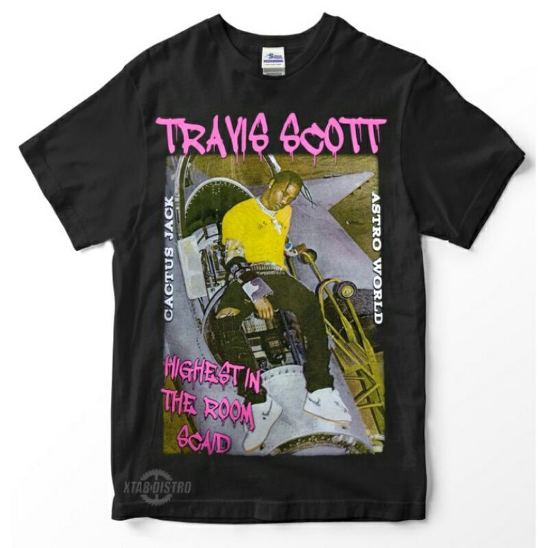 KAOS TRAVIS SCOTT 2-CACTUS JACK/PREMIUM TSHIRT TRAVIS SCOTT/HIGHEST IN THE