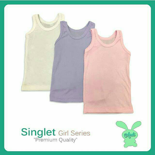 Singlet Aruchi Warna Boy &amp; Girl /3pcs (singlet dalam)