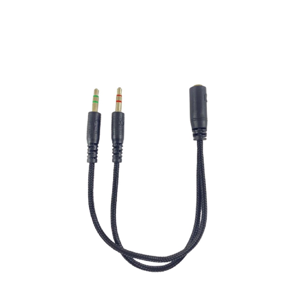 Spliter Audio Mic PC KY172 Kabel Aux Jack 3.5mm Splitter Connector Headset Earphone Aksesoris Handphone HP OCEANMART OCEAN MART Murah Grosir