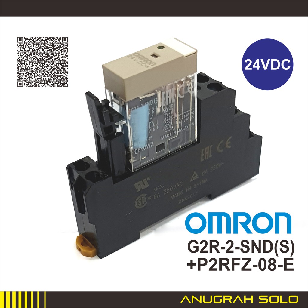 Relay Omron G2R-2-SND dan Soket P2RFZ-08-E