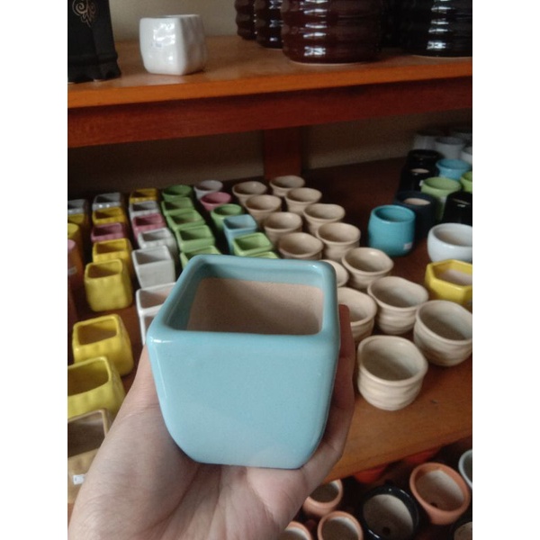 Pot Keramik / Pot Keramik kotak/Pot Keramik Pastel/Pot Kaktus