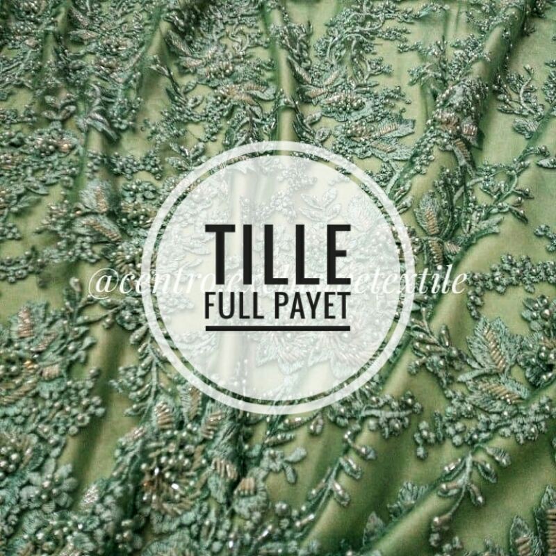 tulle full payet / brokat full payet