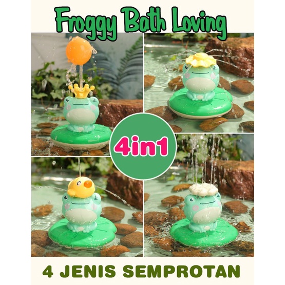 Froggy Bath Loving 4in1 Mainan Katak Anak-Anak Mengapung Air