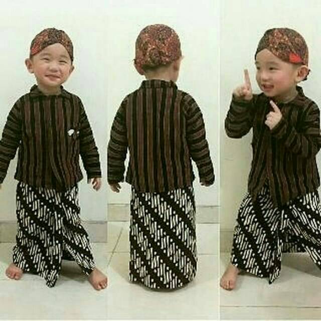 Baju surjan anak Surjan lurik anak Baju adat jawa anak Surjan anak laki laki Baju lurik solo jogja