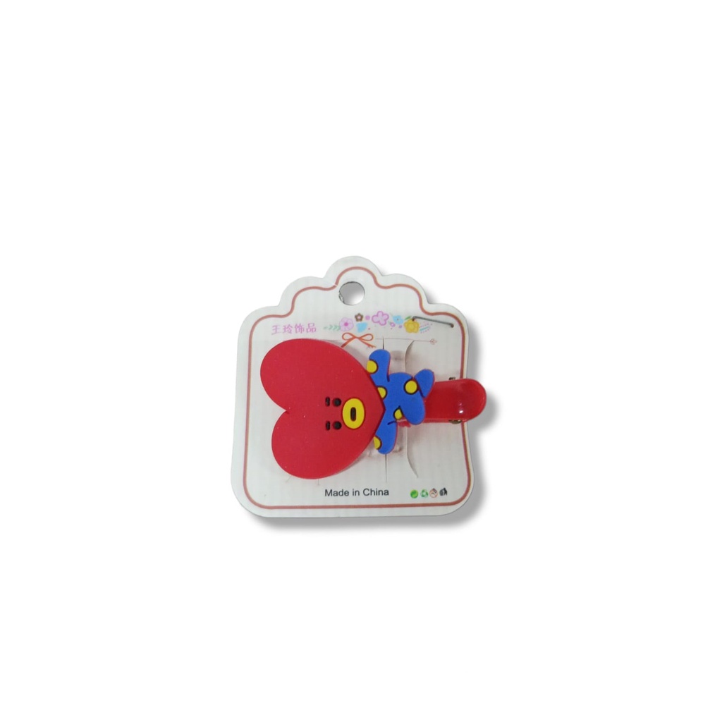 1PCS JEPIT RAMBUT ANAK SILICON KARAKTER LUCU BTS BT21-TATA