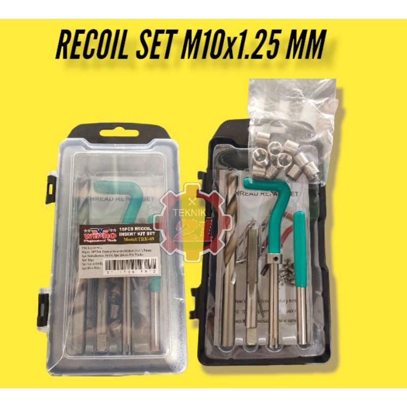 RECOIL SET M10x1.25 WIPRO TREAD RECOIL SET WIPRO HELICOIL SET WIPRO