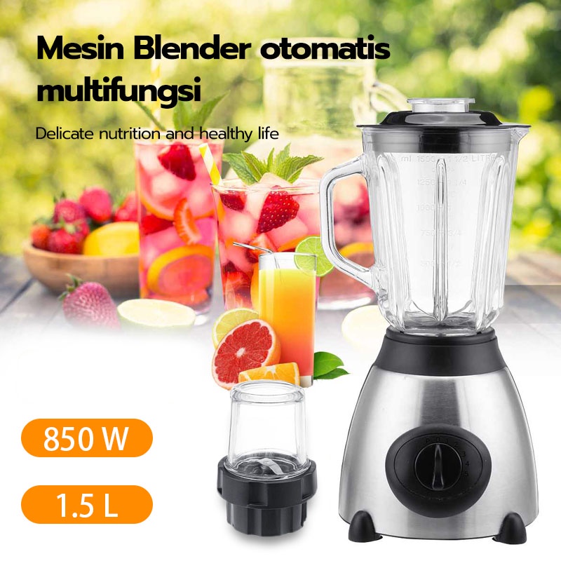 Blender HRPBJ01 PREMIUM KACA  KAPASITAS tinggi 1.5L 300watt（Bisa menghancurkan es batu）