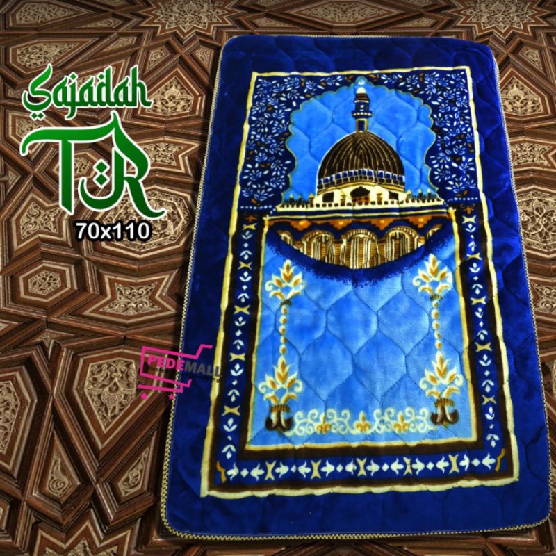 Sajadah tebal Bludru Al Jeddah Empuk Emboss alat sholat perlengkapan sholat sajadah