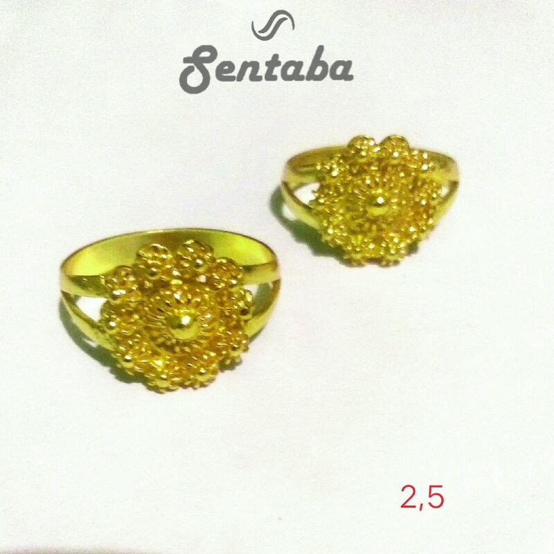 Cincin Perak Sepuh Emas