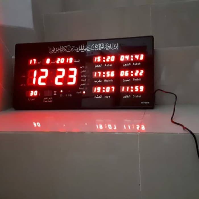 Harga Jam Azan Masjid Waktu Sholat Waktu Adzan Solat Led Digital Tnt