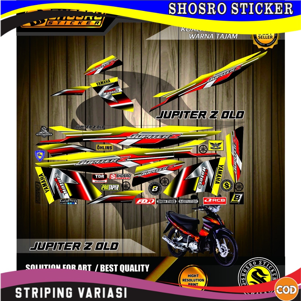 SETIKER MOTIF STRIPING MOTOR YAMAHA LIS JUPITER OLD POLET STRIPING VARIASI MOTOR JUPITER Z LAMA / ST