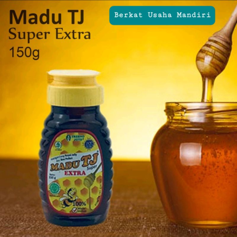 Madu Tj Extra SUPER plus Royal Jelly Kemasan botol anti tumpah (Tj lock)