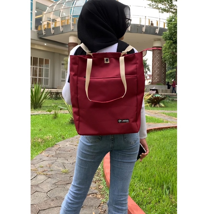 Totepack Fanteus totebag Multyfungsi Backpack Pria Wanita Bukan Model K4nken