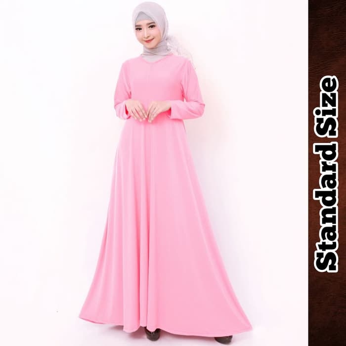 Sheshop - Gamis Jersey / Gamis Polos / Gamis Busui Rok Payung /Baju Gamis Wanita - Navy