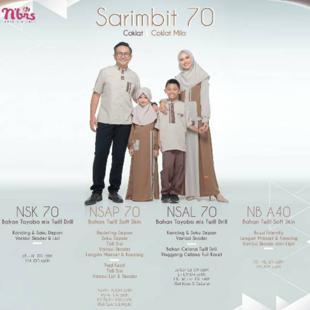 Nibras sarimbit 70 coklat milo