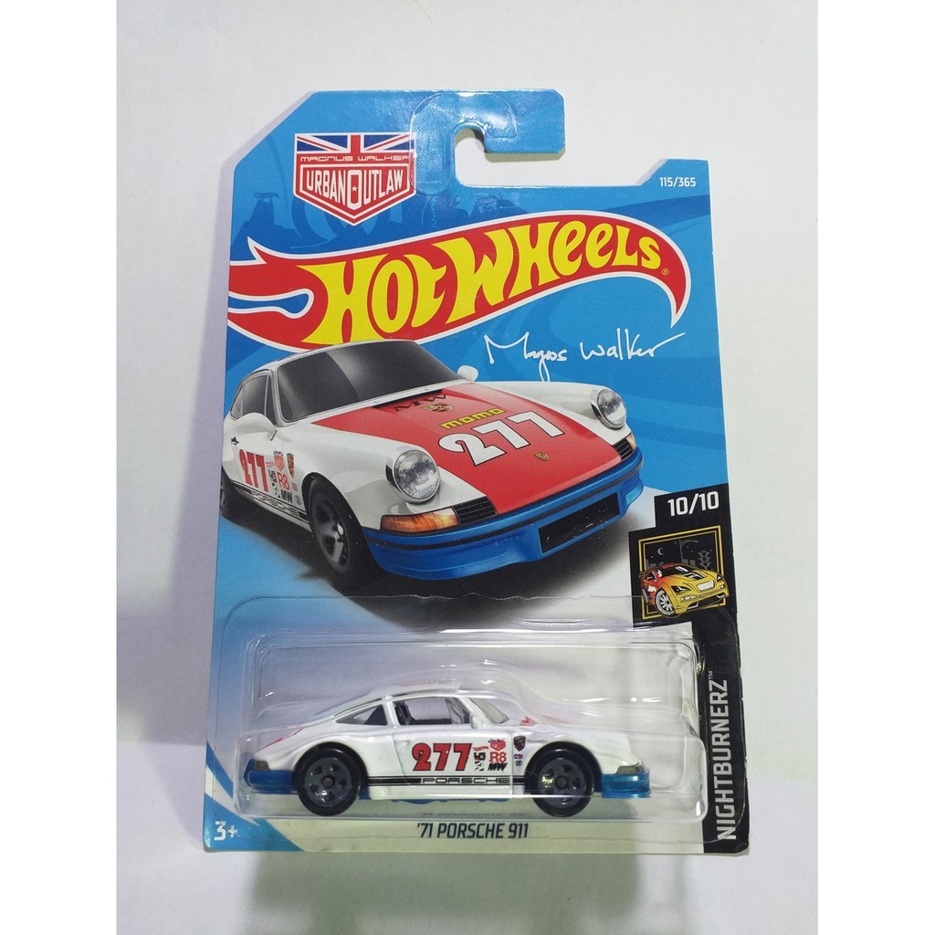 HOT WHEELS 71 PORSCHE 911 PUTIH VELG HITAM