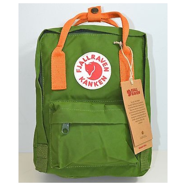 fjallraven kanken leaf green burnt orange