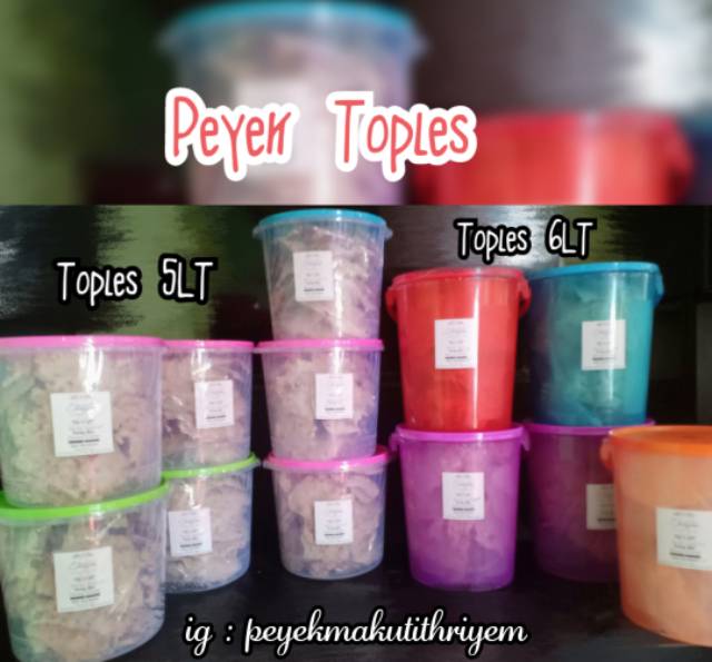 

PEYEK TOPLES SUPER JUMBO INCLUDE PACKING/minyak premium/minyak goreng premium