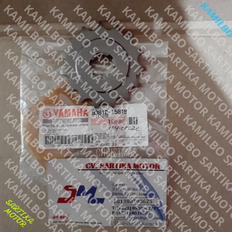 (100% Ori ) Gir Depan YGP Lexam 0/ Sprocket Drive 0/ 93812-15819 Elegan