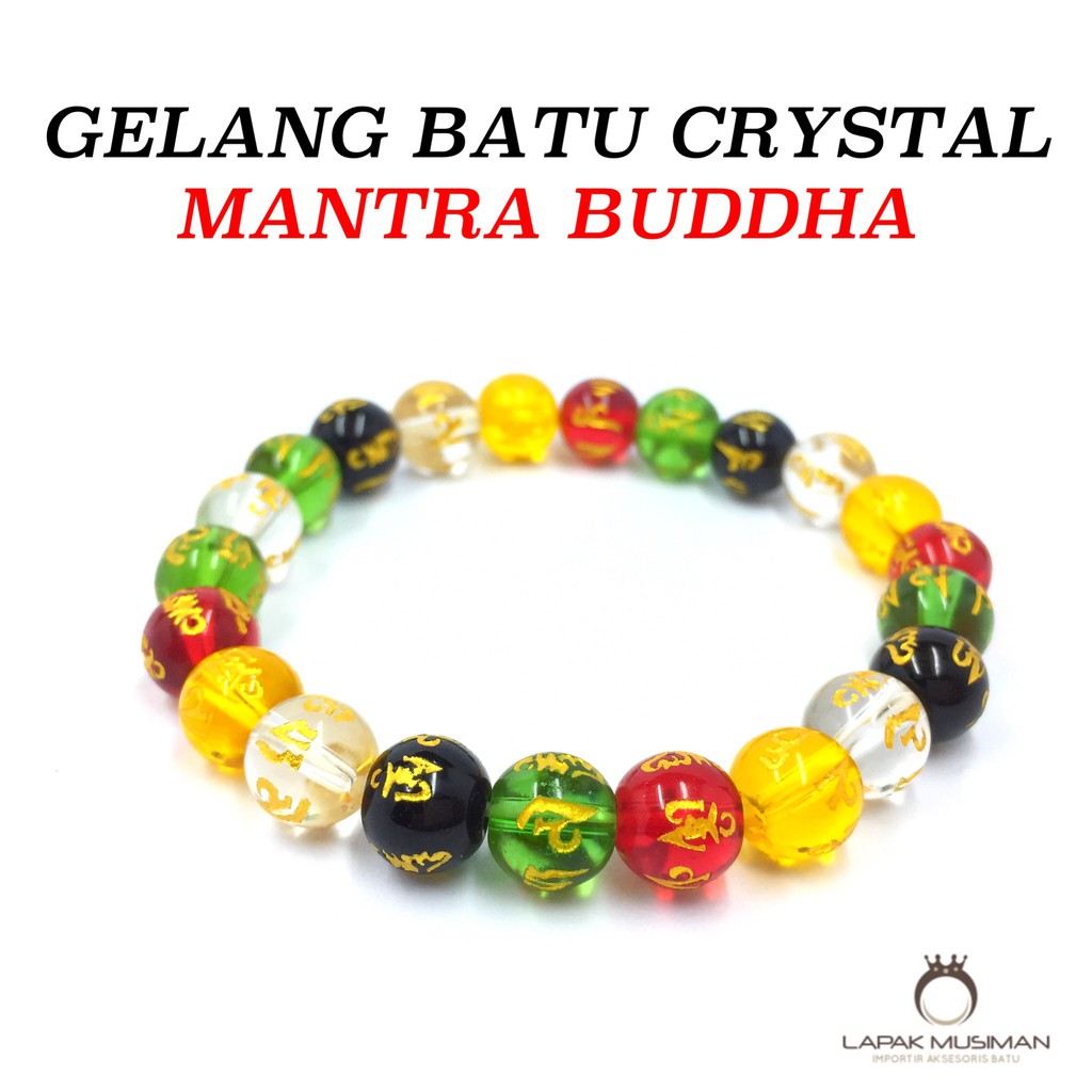 [Bayar di Tempat] GELANG BATU KRISTAL CAKRA BUDDHA