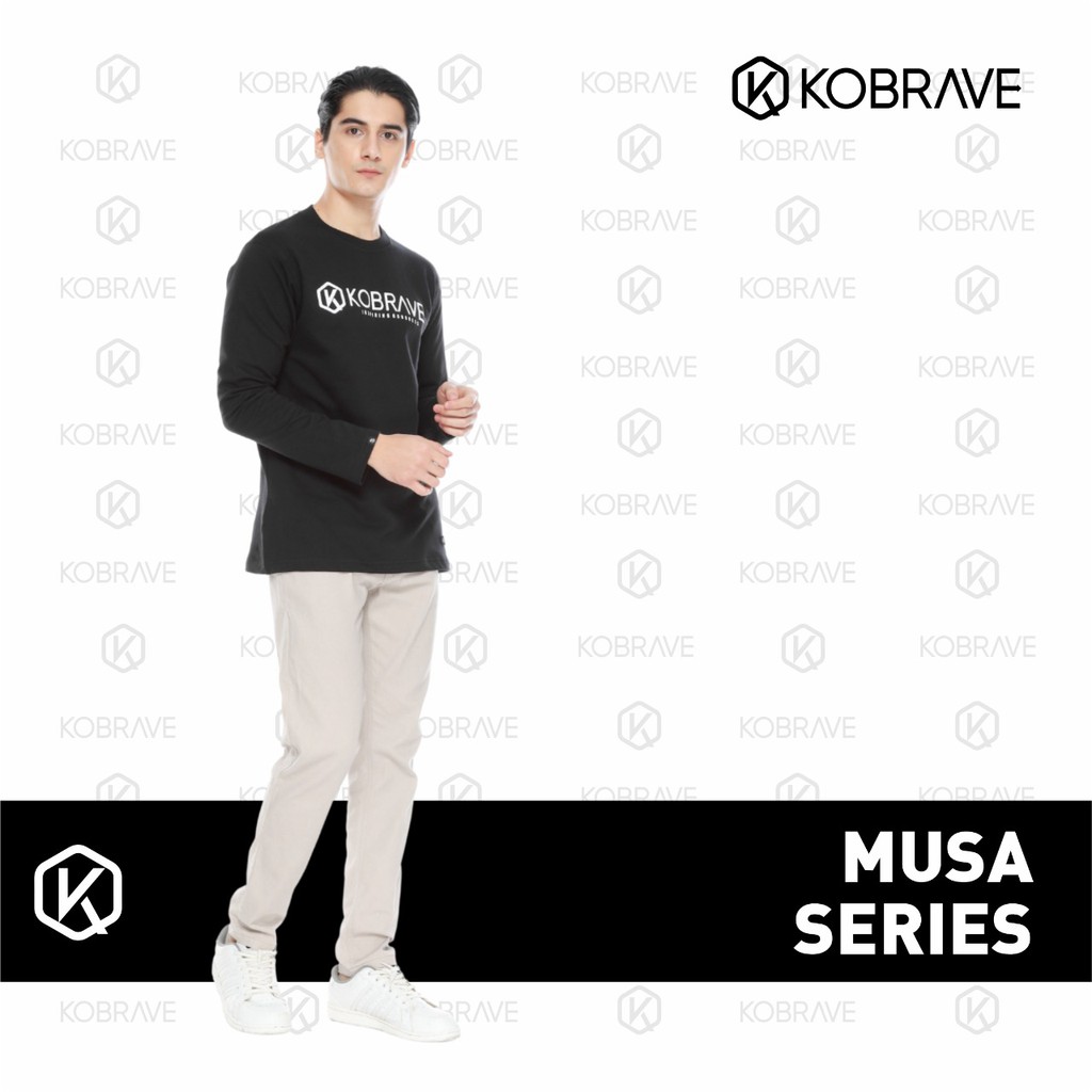 Busana Muslim Kobrave Terbaru Sweater Pria Musa Series Baju Koko Kekinian