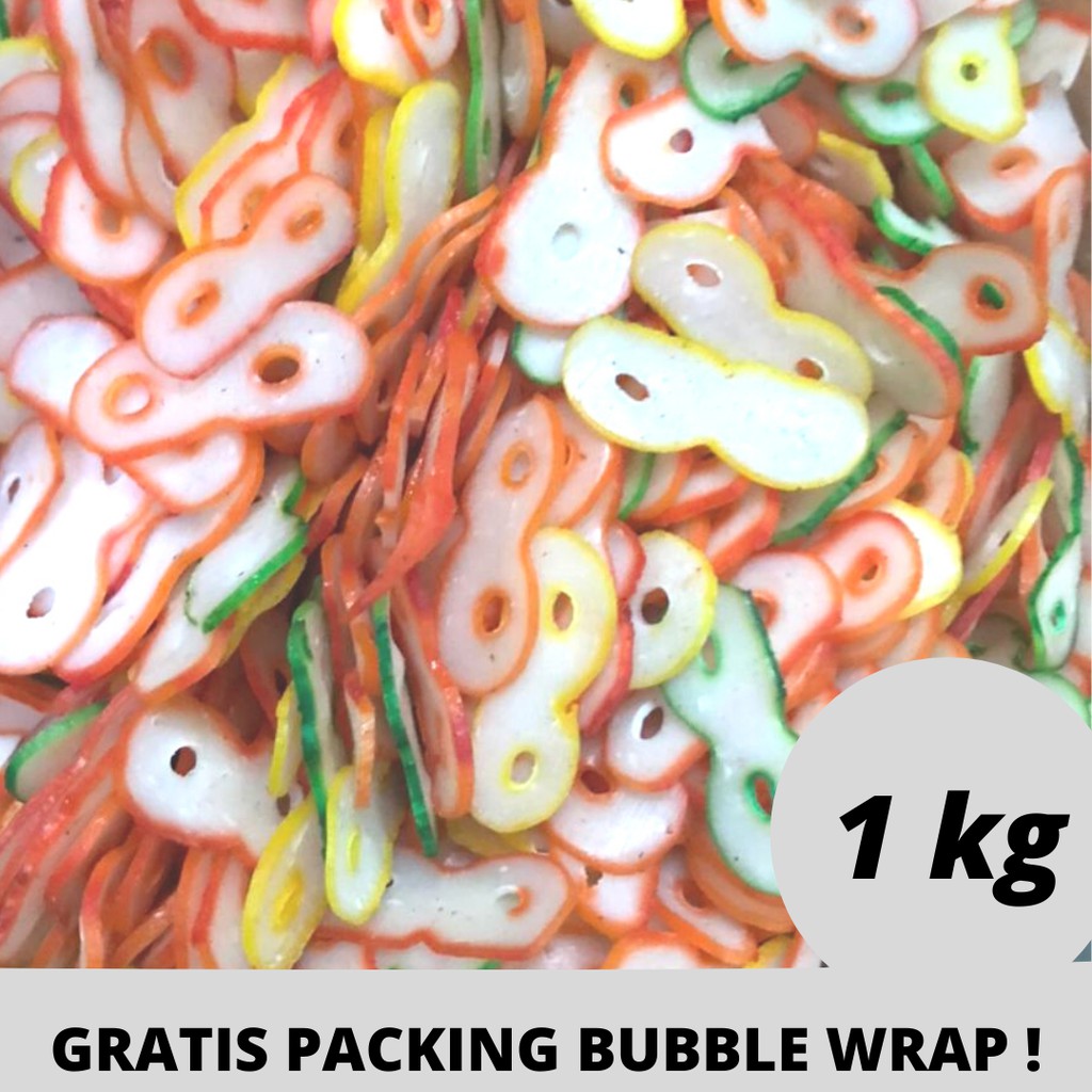 KERUPUK SEBLAK MENTAH / KRUPUK KERING / KERIPIK ANEKA KERUPUK ANGKA 8 /  KERIPIK ANGKA 8 1 KG