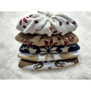 [PREMIUM] BEANIE HAT KUPLUK RAJUT DEWASA TEBAL MOTIF SNOW DEER