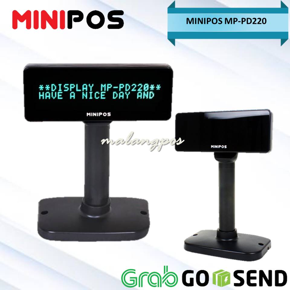 Customer Display Minipos PD220 Pole Display Minipos MP PD220 USB Customer Display Kasir 2 Baris