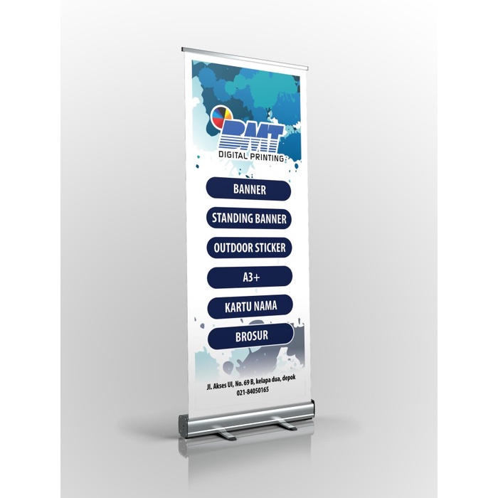 

Murah Cetak Rollup Banner Standart, Ukuran 60X160 Cm - Murah Berkualitas Diskon