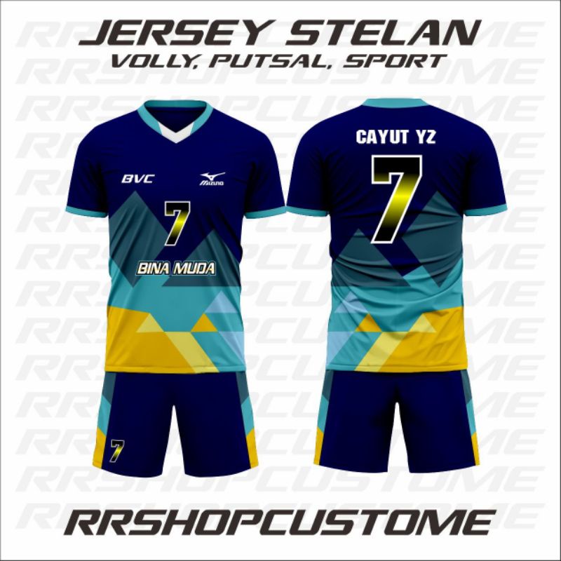 jersey custome fullprinting setelan olahraga voly kaos setelan futsal kaos stelan badminton pingpong