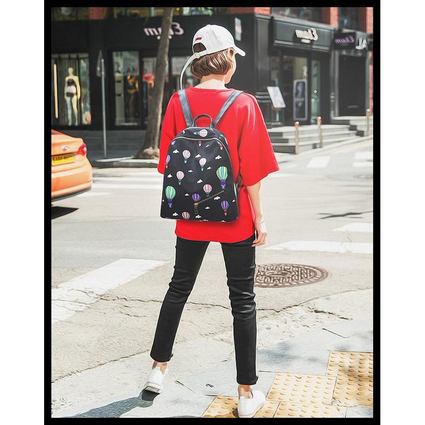 RANSEL MOTIF UNIK & LUCU WANITA IMPORT TAS BATAM MURAH BACKPACK IMPORT - Blue