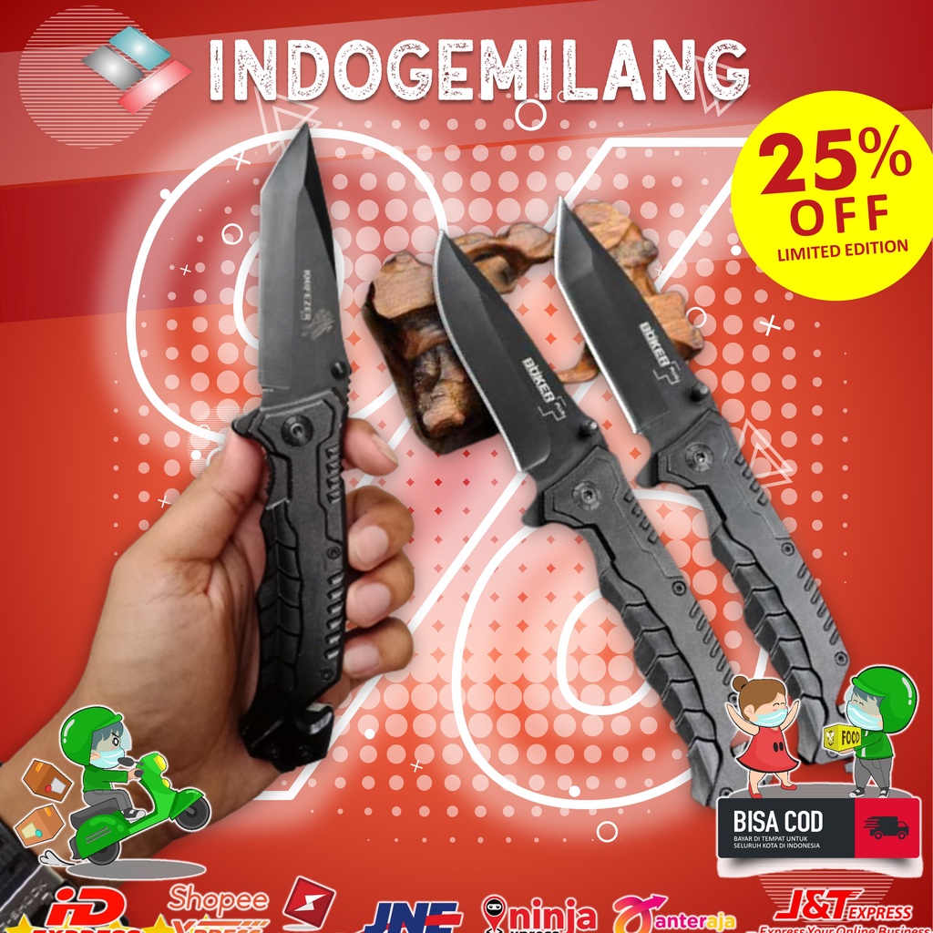 Pisau lipat mini kecil tajam outdoor survival multifungsi peralatan gunung koleksi collector