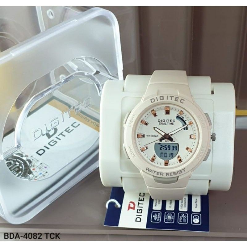Jam Tangan Digitec DG 4082 / DG 3082 Wanita / Cewek Double Time Tali Rubber Original