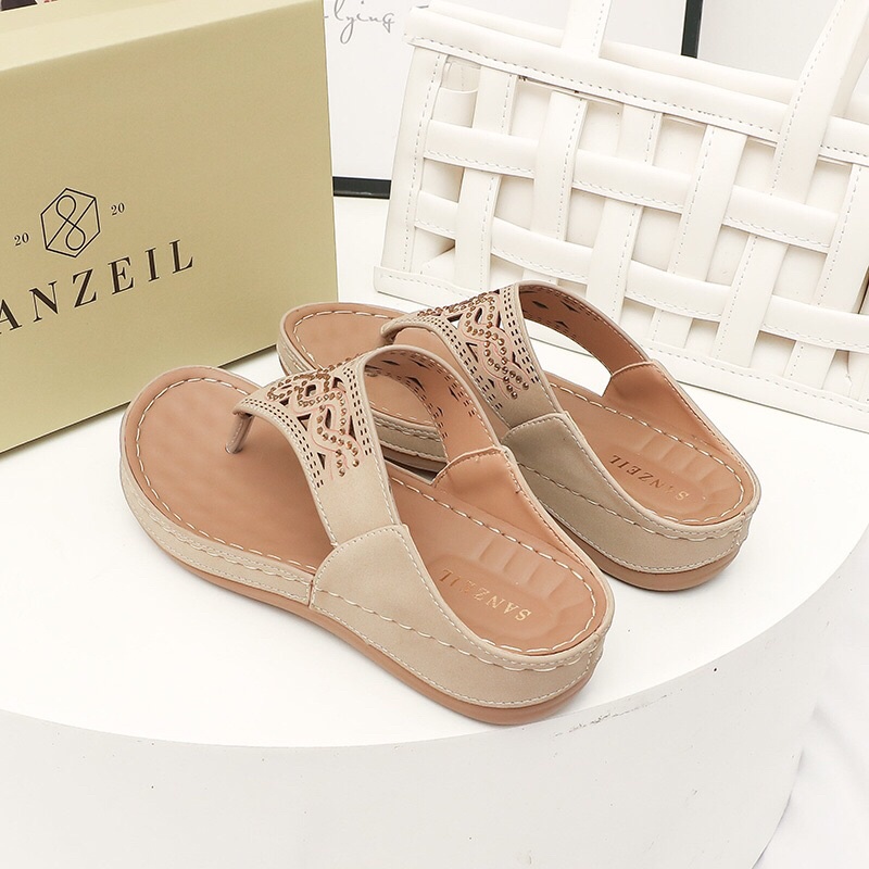 SG0108 syafniegalery Sanzeil Wday Sandal wedges wanita