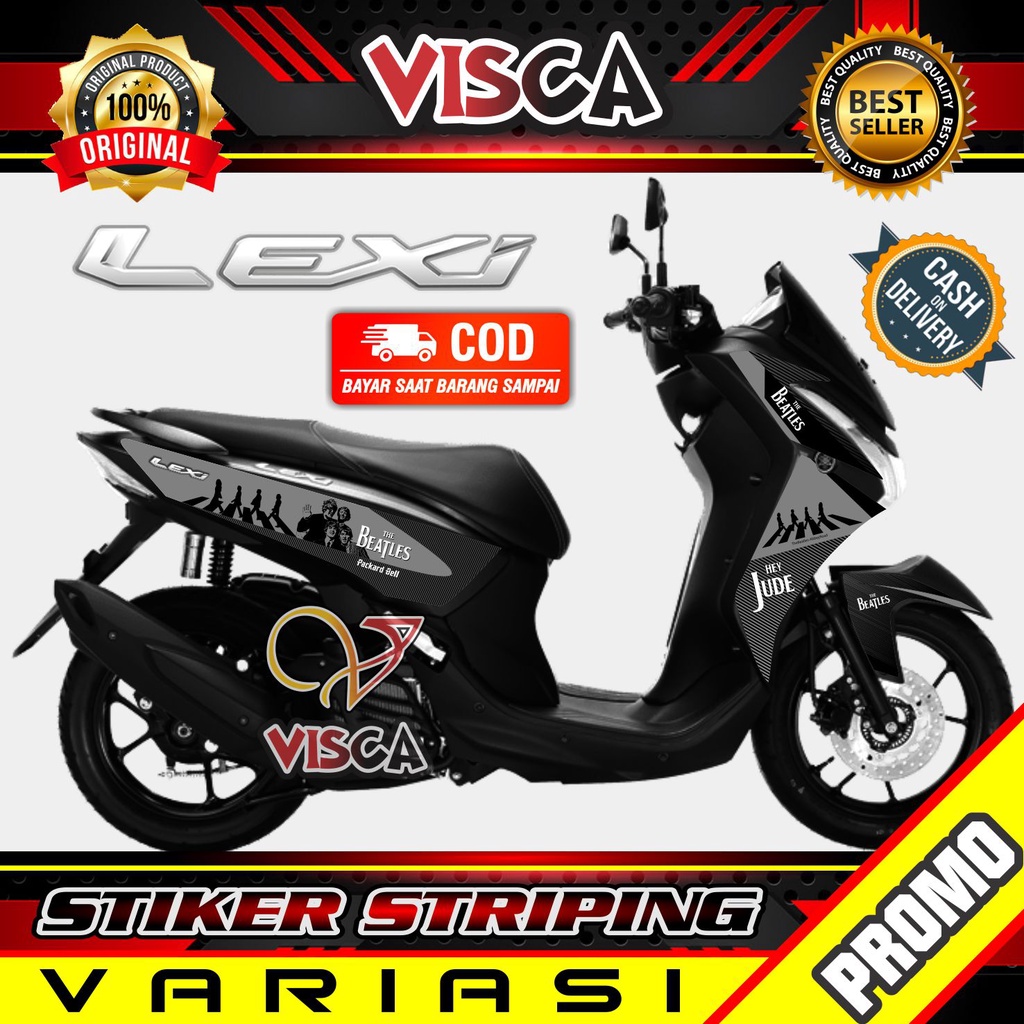 Striping Lexi - Stiker Sticker Striping Variasi Lis Yamaha Lexi - Striping Hologram Lexi The Beatles