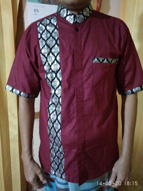 Hem Kenongo Padi Hrb 026 Batik Risna Seragam Kantor Pernikahan M L Xl Padi Asli Pekalongan Kombinasi