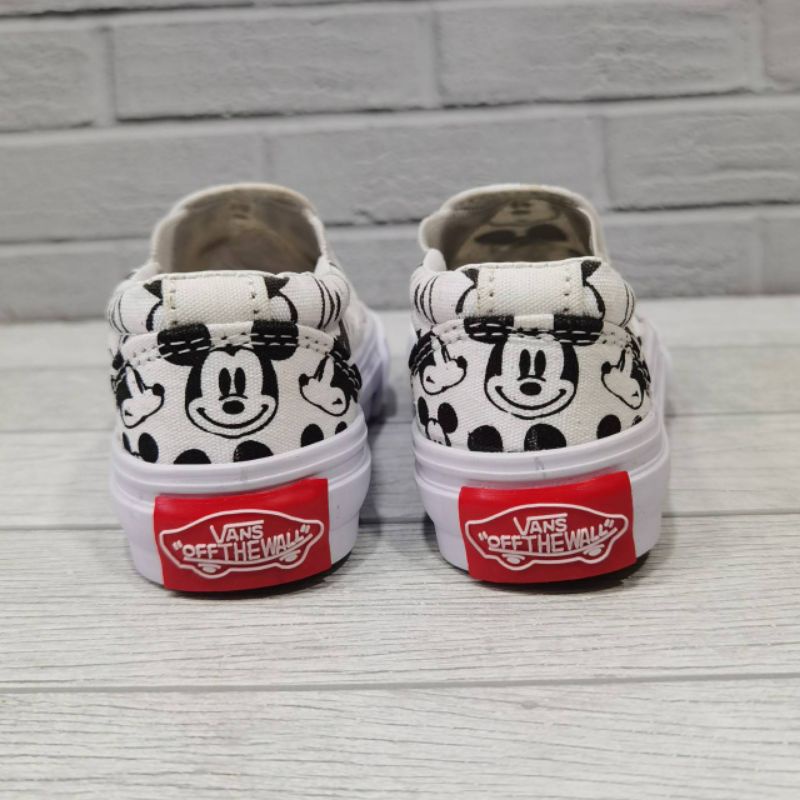 Sepatu Anak Vans Slip On Disney White Size 16 - 35 Premium Quality