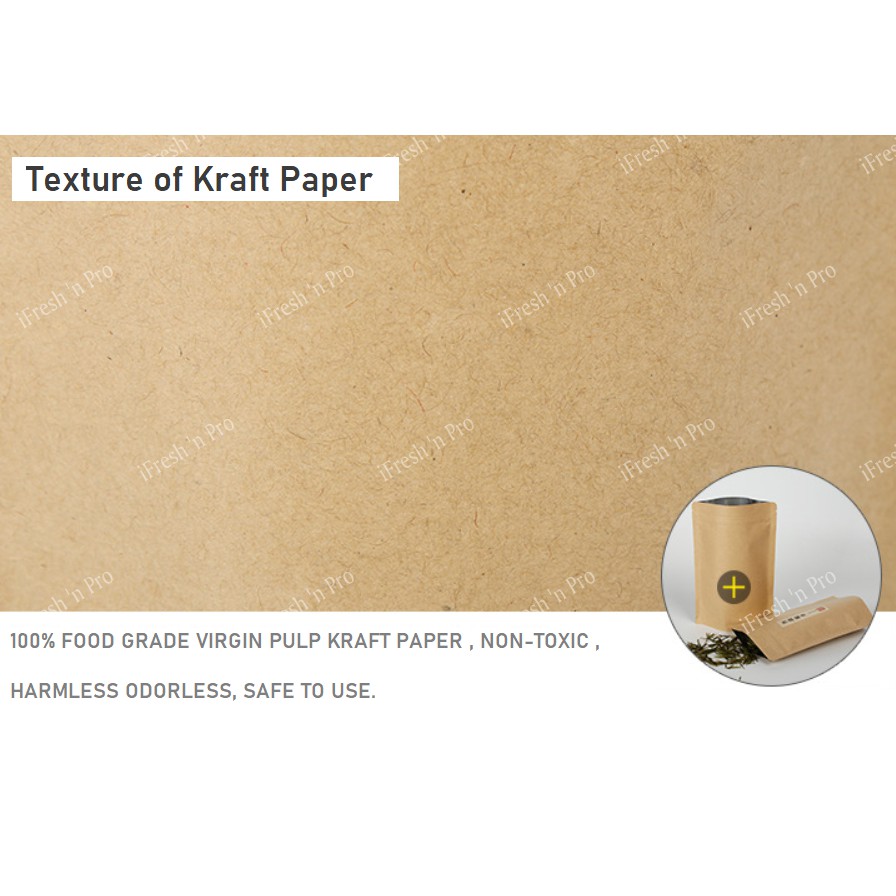 20x30 - STANDING POUCH KRAFT PAPER ALU FOIL  - KEMASAN BIJI KOPI - SNACK - KERIPIK - ALUMINIUM