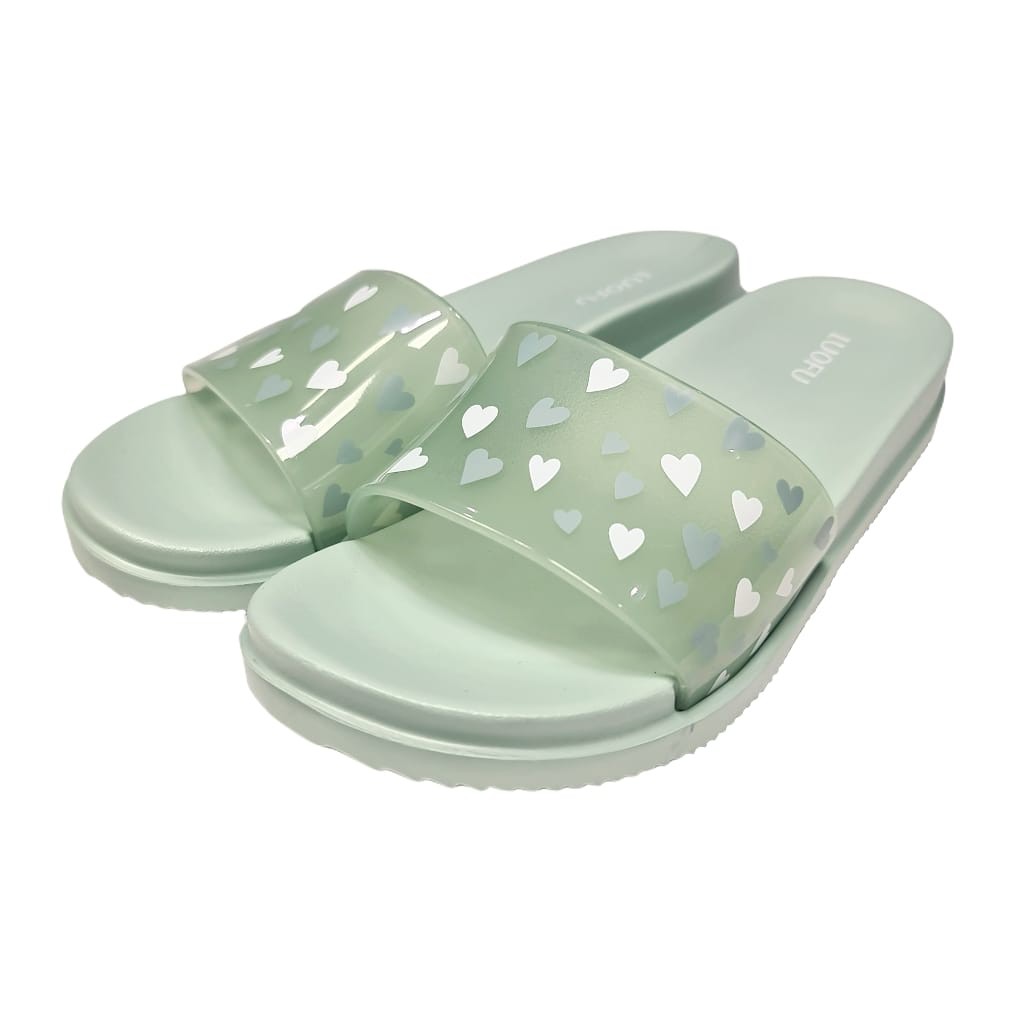 LUOFU ORIGINAL jelly sandal karet empuk murah wanita slop sendal cewek selop import E7159-26TSL