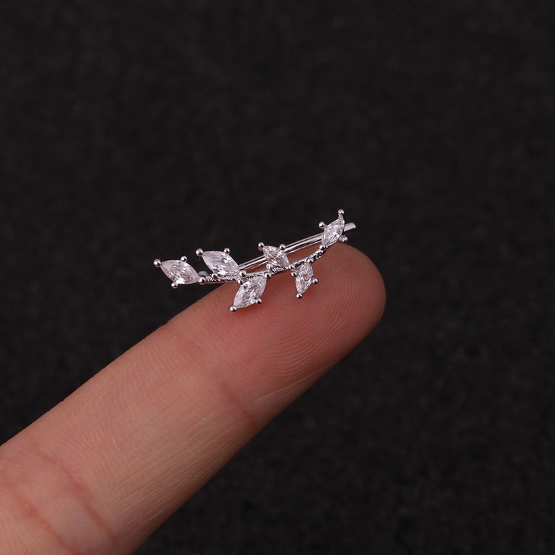1Pc Flower Star Cartilage Helix Tragus Conch Rook Lobe Screw Back Earring Stud