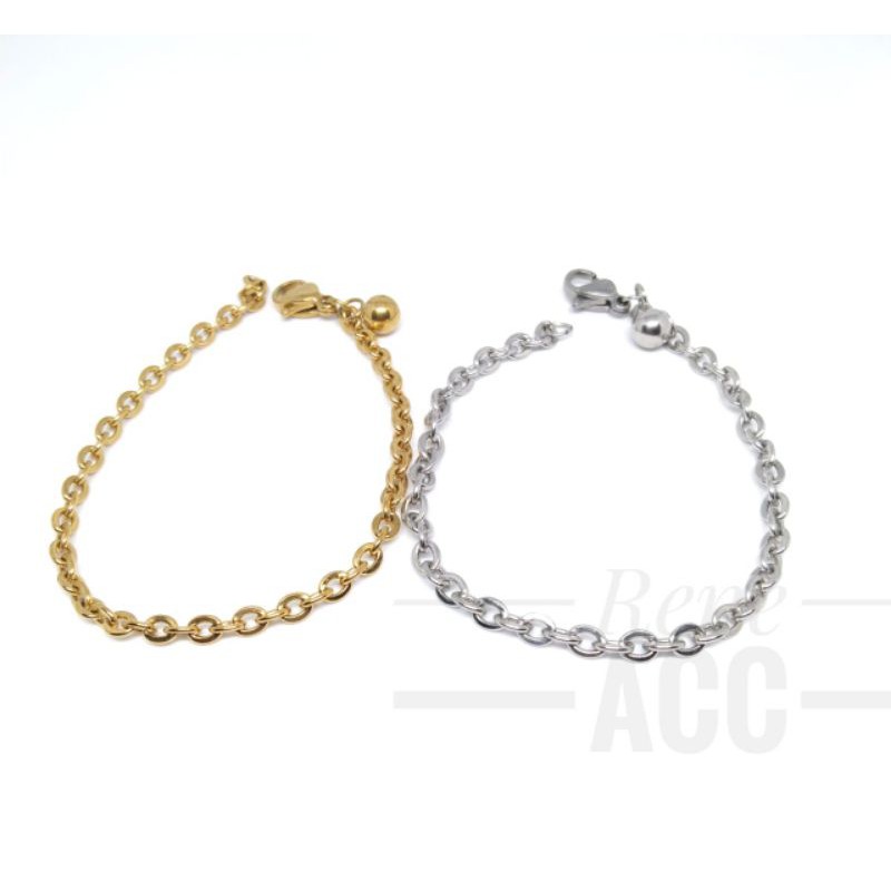 Gelang Titanium Anak anak panjang 15 cm anti karat