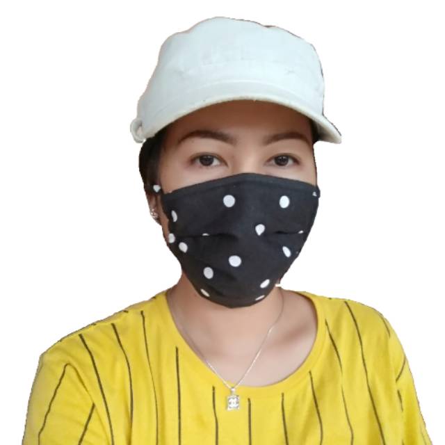 Masker kain 2 layer bahan cotton