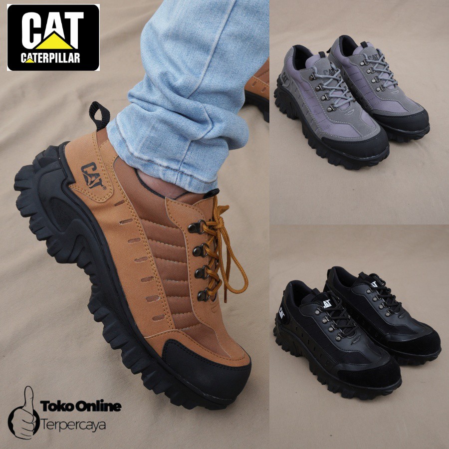 Sepatu Boots Pria Safety Cat Buldozer Ujung Besi Kerja Proyek Murah Sepatu Terbaru bisa bayar di tempat