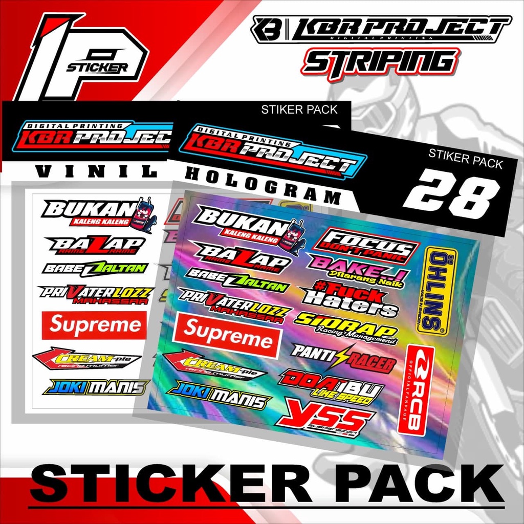 

Sticker Pack - Sticker Pack Variasi List Sticker Pack.28 Design IPING STICKER